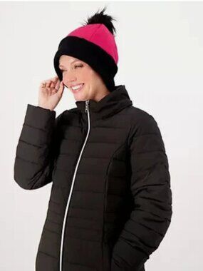 Arctic Expedition Quilted Pom Beanie-Pink Potion-S/M-NEW-A550309